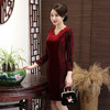 MLY-60500春装中老年大码妈妈连衣裙 商品缩略图2