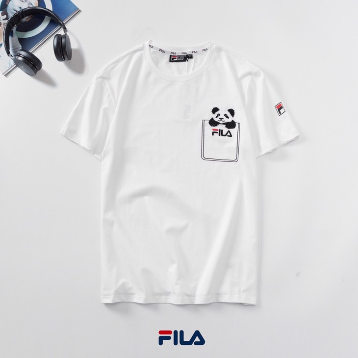 fila 斐乐2020新品小标刺绣熊猫标男女短袖fl1005 /fl