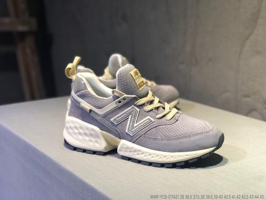 新百伦New Balance MS574 MS574VD三代 复古做旧余文乐运动跑鞋.麂皮和网布材质的，在保留复古的风格的同时，鞋身更加的具有现在特有的流线型鞋身，极具速度感。在后跟处加入提环元素 商品图6