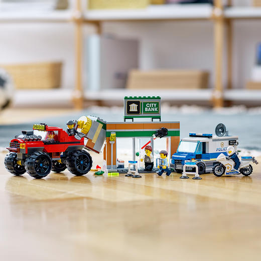 乐高LEGO 城市系列60245 巨轮越野车大劫案拼搭积木玩具 商品图4