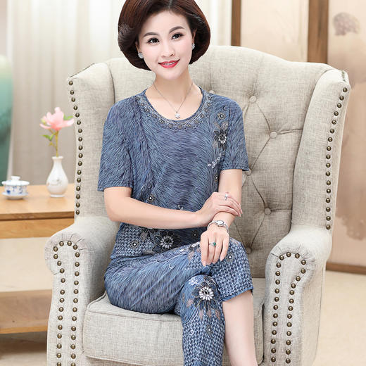 MQ-XZ8815夏装新款时尚短袖t恤衫上衣两件套套装YY 商品图2