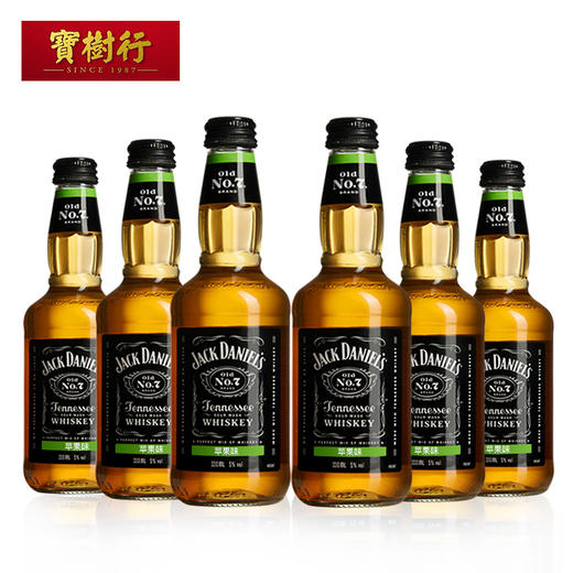 【整箱六支装】JackDaniel's 杰克丹尼威士忌苹果味预调配制酒 330ml*6支 商品图1