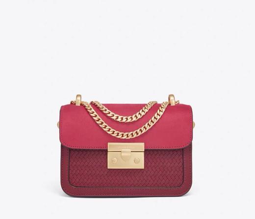 【授权商品】CHARLESKEITH单肩包CK2-80700798编织斜挎黑色小方包链条包婚包 商品图1