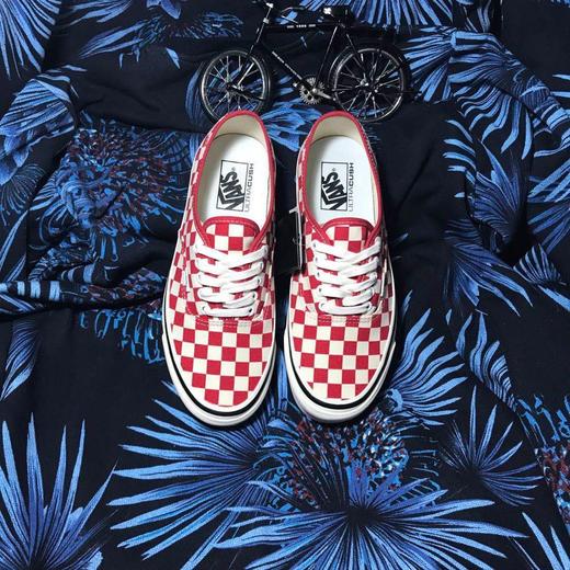 VANS AUTHENTIC 44DX 低帮 红色 蓝色 安纳海姆棋盘格男女休闲帆布鞋  35-44带半码 商品图0