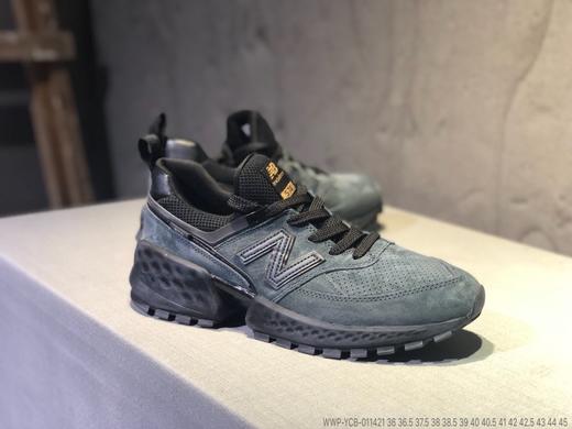 新百伦New Balance MS574 MS574VD三代 复古做旧余文乐运动跑鞋.麂皮和网布材质的，在保留复古的风格的同时，鞋身更加的具有现在特有的流线型鞋身，极具速度感。在后跟处加入提环元素 商品图8
