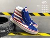 万斯 Vans SK8-Hi 38 DX Anaheim Factory Camo安纳海姆高帮帆布休闲运动硫化滑板板鞋“枫叶印花”#白蓝红斑马条纹 安娜系列翘头鸟嘴贴条弧度❗️ 35--44 商品缩略图1