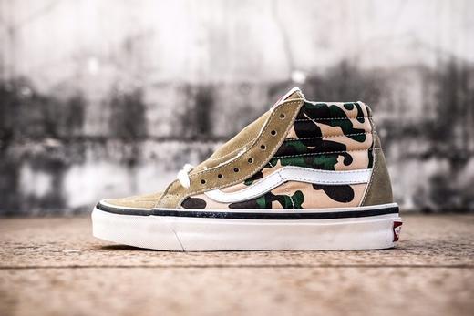 万斯高帮系列Vans Sk8-Hi 官方同步发售 安纳海姆系列在Vans支线里销量名列前茅 日系迷彩元素更是整款的亮点 35--44 商品图4