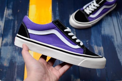VANS/万斯 OLD SKOOL安纳海姆撞色低帮休闲板鞋 常青款 经典 黑白 酒红黑 黑紫 粉紫  VN0A38G2PXC15 尺码：35--44 商品图2