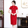 MY-92429春季新款蕾丝旗袍连衣裙 商品缩略图0