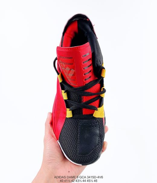 阿迪达斯Adidas Dame 6 GCA黑红阴阳中帮缓震复古休闲文化篮球鞋 商品图8