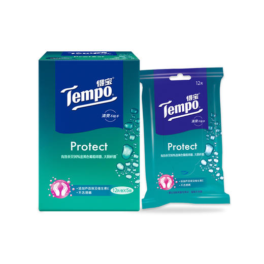 『得宝Tempo』卫生湿巾12片/包x2包 抽取式湿巾 商品图3