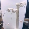 「环」7.5mmAkoya珍珠18K白金耳环 商品缩略图1