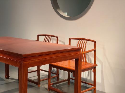 红桥红  家具严选  缅甸花梨(大果紫檀）  【176 五梳背椅 马蹄腿茶桌 七件套] 商品图4