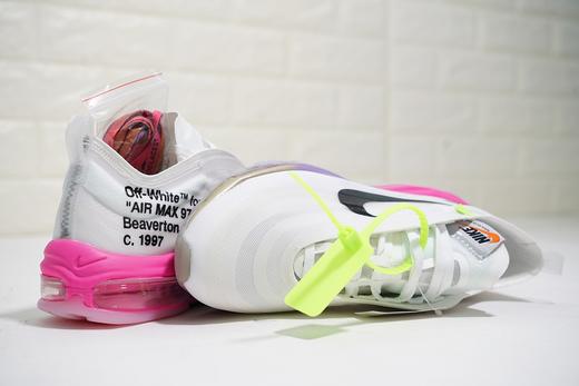 耐克Off-White x Nike Air Max 97“Queen”复古百搭气垫慢跑鞋OW全黑白橘  OW白彩虹粉渐变 商品图0