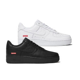 耐克Nike Air Force 1 AF1 纯白和纯黑 Supreme联名空军 CU9225-100白色 CU9225-001黑色 36-45码