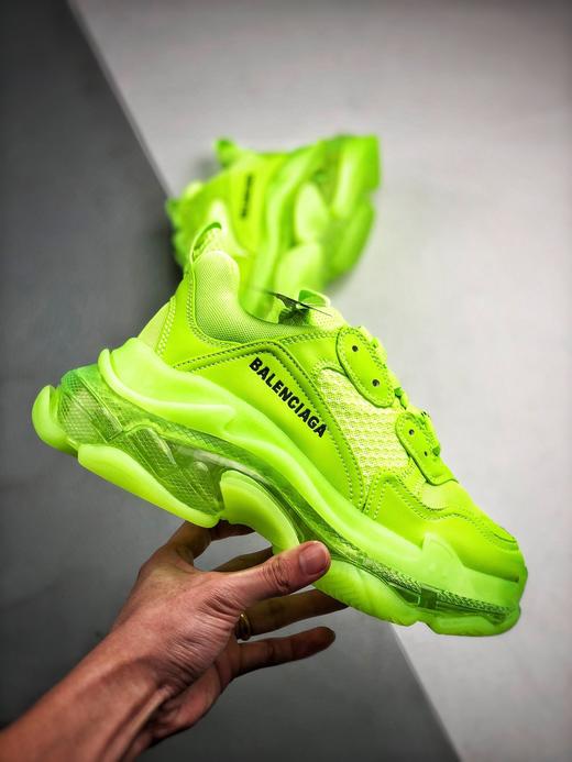 男女鞋 balenciaga triple s 荧光绿老爹鞋 巴黎世家