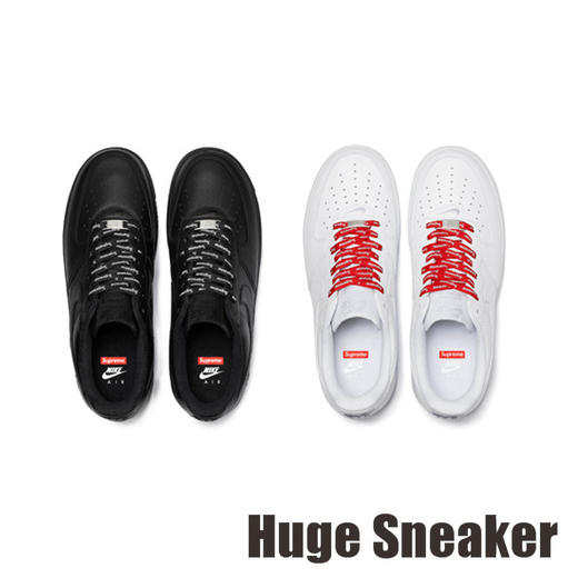 耐克Nike Air Force 1 AF1 纯白和纯黑 Supreme联名空军 CU9225-100白色 CU9225-001黑色 36-45码 商品图1