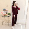 YRTC-633爆款金丝绒睡衣套装V领甜美刺绣家居服两件套WY 商品缩略图1