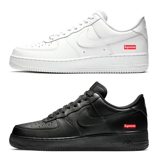 耐克Nike Air Force 1 AF1 纯白和纯黑 Supreme联名空军 CU9225-100白色 CU9225-001黑色 36-45码 商品图3