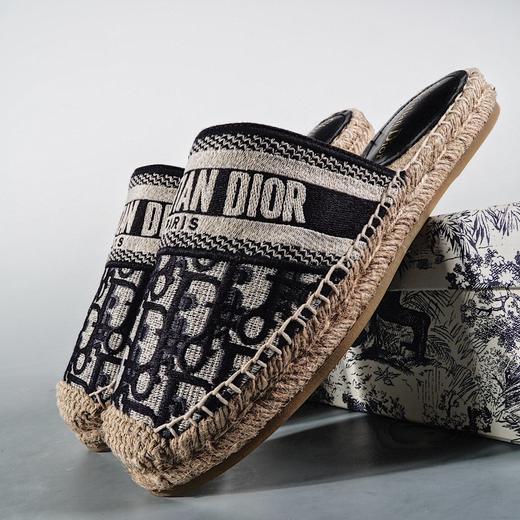 Dior 20s 春夏首秀 迪奥渔夫鞋半拖系列  （3D原版Logo电绣立体感💯）  Size：35 36 37 38 39 40 商品图0