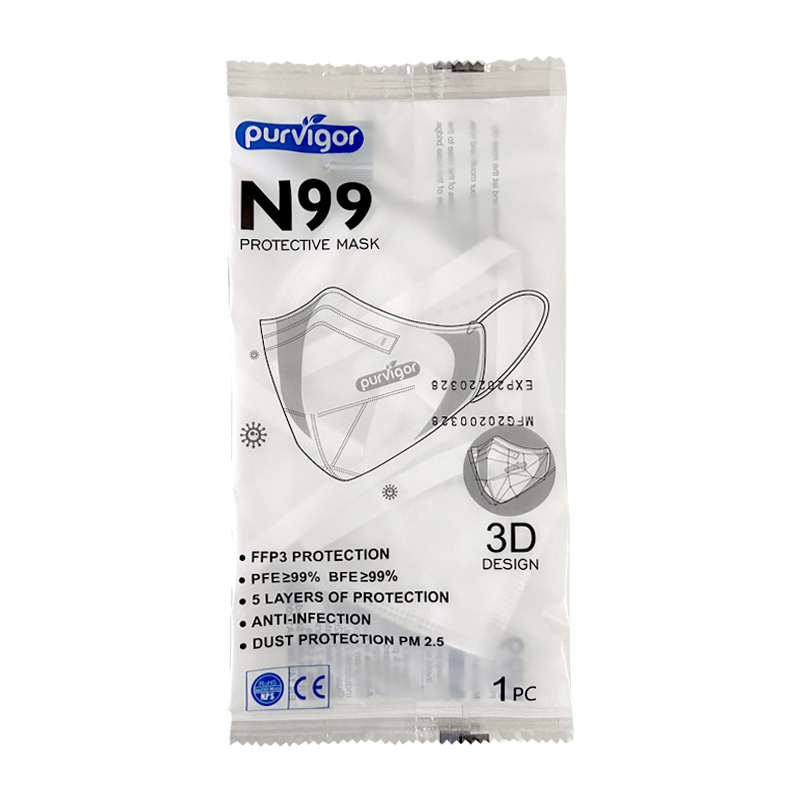 顺丰到付【 品牌直售】purvigorn95n99口罩ce认证fda认证n95n99防护