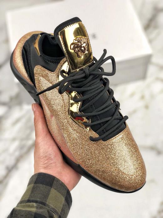 范思哲金头像🤴三本耀司 Y-3 Kaiwa Chunky QASA Sneakers 武士凯瓦系列复古百搭轻量老爹鞋“闪粉漆皮香槟金黑金”VV6688 尺码：38-44 商品图3
