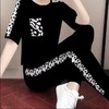 PDD-2020年新款时尚减龄修身显瘦短袖黑白色两件套YY 商品缩略图2