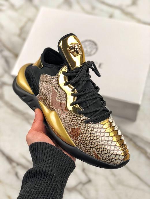 范思哲金头像🤴三本耀司 Y-3 Kaiwa Chunky QASA Sneakers 武士凯瓦系列复古百搭轻量老爹鞋“闪粉漆皮香槟金黑金”VV6688 尺码：38-44 商品图6
