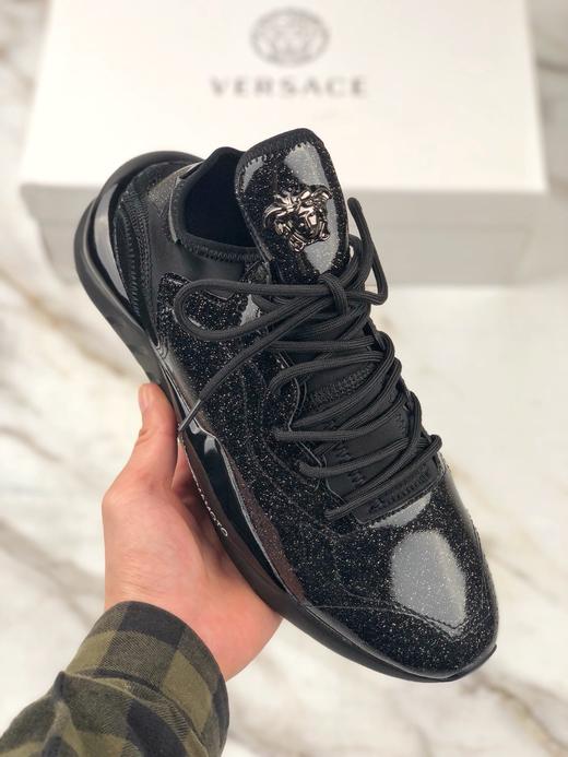 范思哲金头像🤴三本耀司 Y-3 Kaiwa Chunky QASA Sneakers 武士凯瓦系列复古百搭轻量老爹鞋“闪粉漆皮香槟金黑金”VV6688 尺码：38-44 商品图5