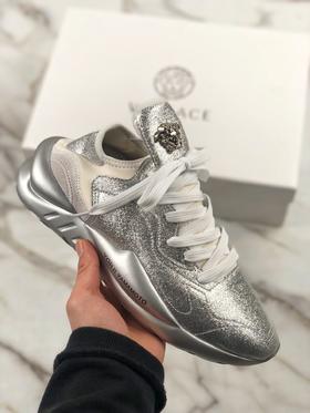范思哲金头像🤴三本耀司 Y-3 Kaiwa Chunky QASA Sneakers 武士凯瓦系列复古百搭轻量老爹鞋“闪粉漆皮香槟金黑金”VV6688 尺码：38-44