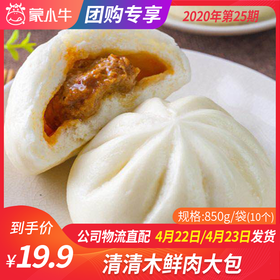 【团长】清清木鲜肉大包  850g/袋（10个）