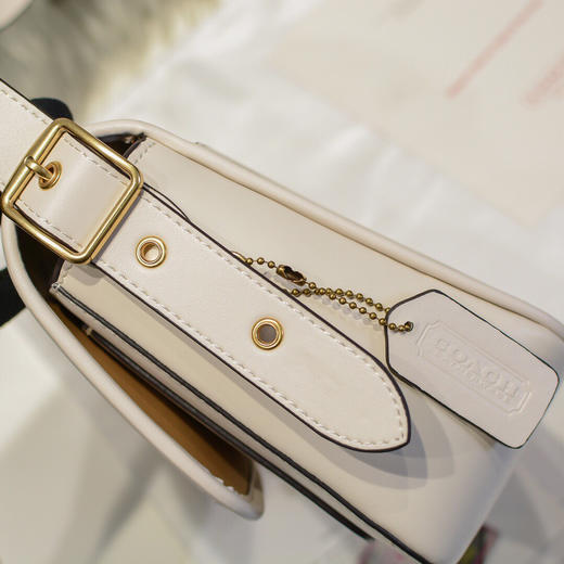 夏日特惠💰580 Coach VARSITY 条纹RAMBLER斜挎包89139 皮质超级柔软，包盖上有标志性的旋锁扣 商品图4