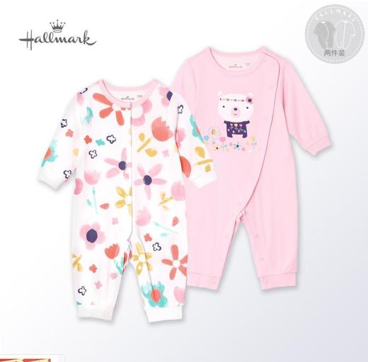 hallmark贺曼童衣春夏女婴宝宝长袖连身衣两件装hh1F0514 商品图0