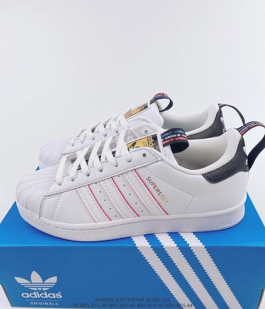 阿迪达斯adidas Superstar II"White Black Red"贝壳头经典百搭休闲运动板鞋 商品图0