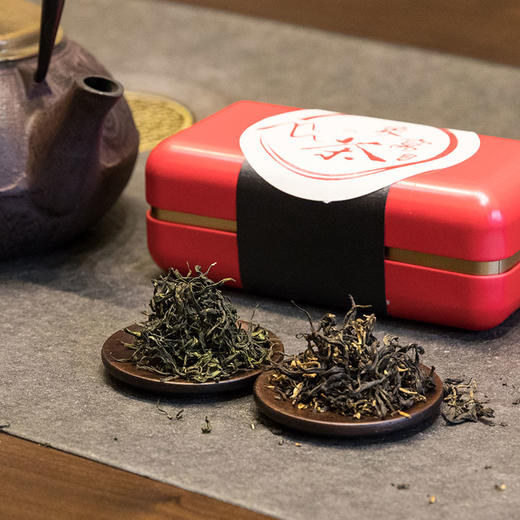 象窝茶 花香红茶绿茶小包装组合50克铁盒装 商品图0