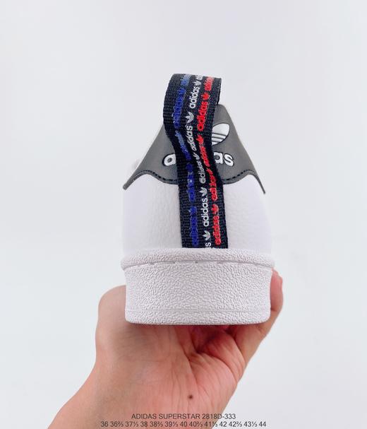 阿迪达斯adidas Superstar II"White Black Red"贝壳头经典百搭休闲运动板鞋 商品图6