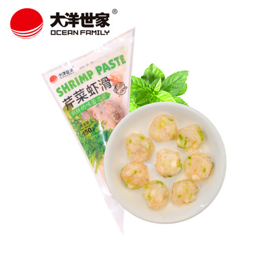 【大洋世家】鲜虾滑白红双虾四种口味可选 鲜虾滑97%以上虾肉 4袋起售 商品图2