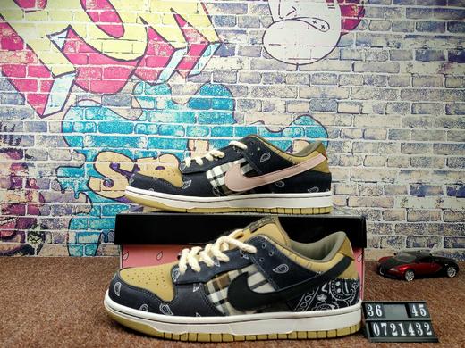 Nike  耐克 sb Travis Scott x Nike Air Force 1 Low TS联名 可撕 夜光印花 腰果花 商品图3