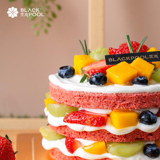 【超多水果裸蛋糕，柔软湿润，轻盈无负担】红丝绒口味裸蛋糕 商品图3