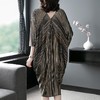 MQ-ME201春夏新款高端褶皱大码胖mm贵夫人连衣裙YY 商品缩略图2