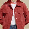 诗凡黎宽松过年红色灯芯绒短外套女3AC280621 商品缩略图3