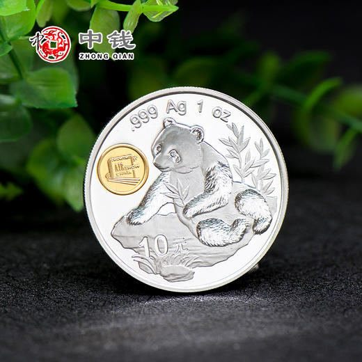 河南中钱 1998年中国国际航空航天博览会 熊猫加字银币 1盎司银币 商品图3