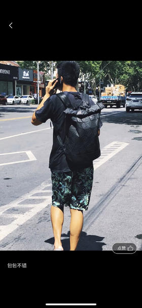 网易严选菱形3D双肩背包 三叶草同款