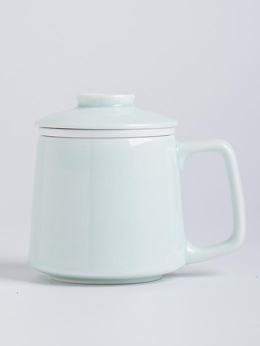 茶杯陶瓷杯子家用带盖带茶漏过滤单只定制刻字带把办公水杯男女士 商品图4