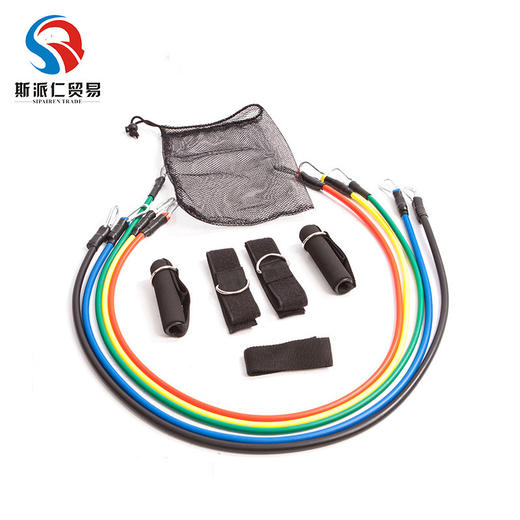 【健身拉力绳 11件套拉力器】 男士肌肉训练多功能健康训练家庭拉力器套装 商品图1