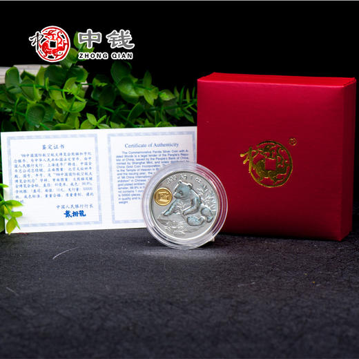 河南中钱 1998年中国国际航空航天博览会 熊猫加字银币 1盎司银币 商品图1