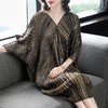 MQ-ME201春夏新款高端褶皱大码胖mm贵夫人连衣裙YY 商品缩略图0