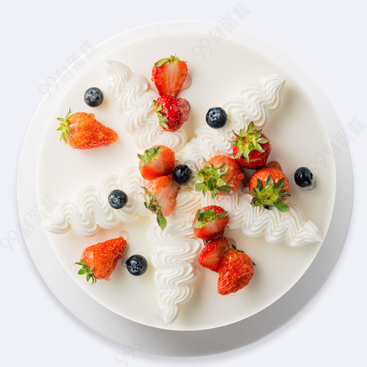 双莓印雪生日蛋糕清新高颜值草莓蛋糕苏州dny