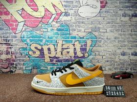 耐克 Nike  sb Dunk Low “Safari” 熟悉的石斑鱼纹理搭配姜黄