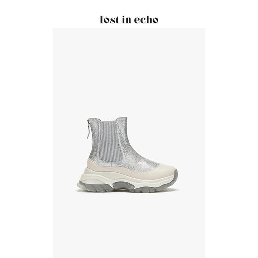 lost in echo2019秋季上新银色运动短靴女 时尚厚底切尔西运动鞋 商品图2
